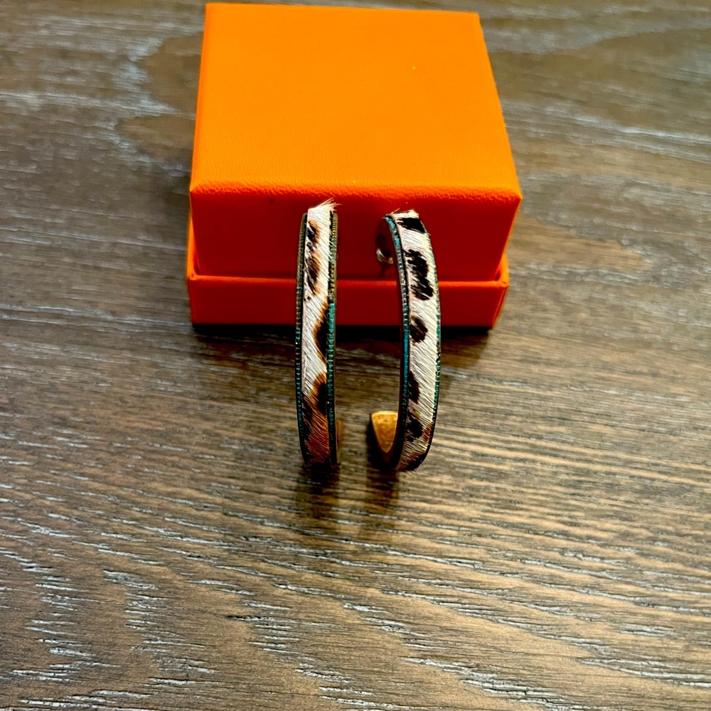 Animal Print Hoop Earrings